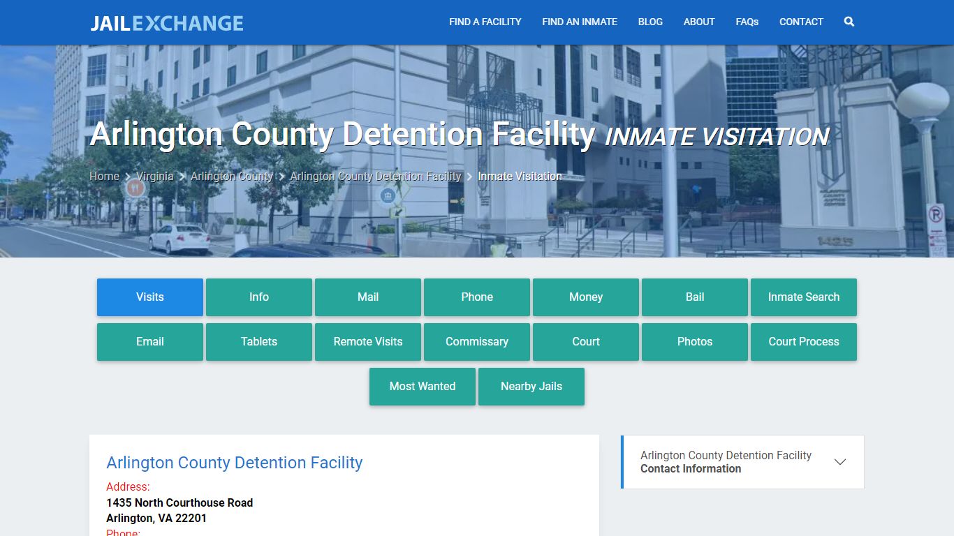 Inmate Visitation - Arlington County Detention Facility, VA - Jail Exchange